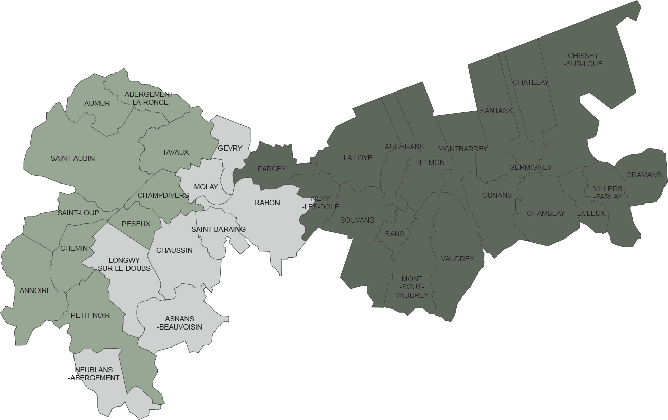 Carte : Le Finage et le val d'Amour