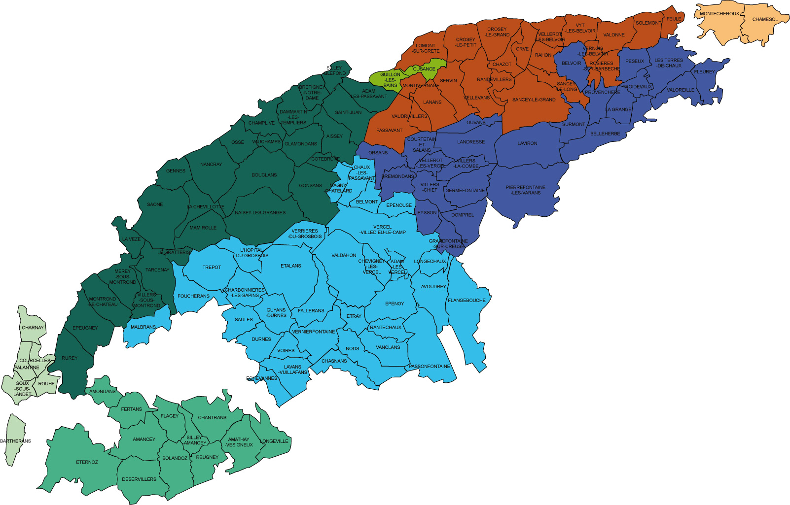 Carte : Le premier plateau