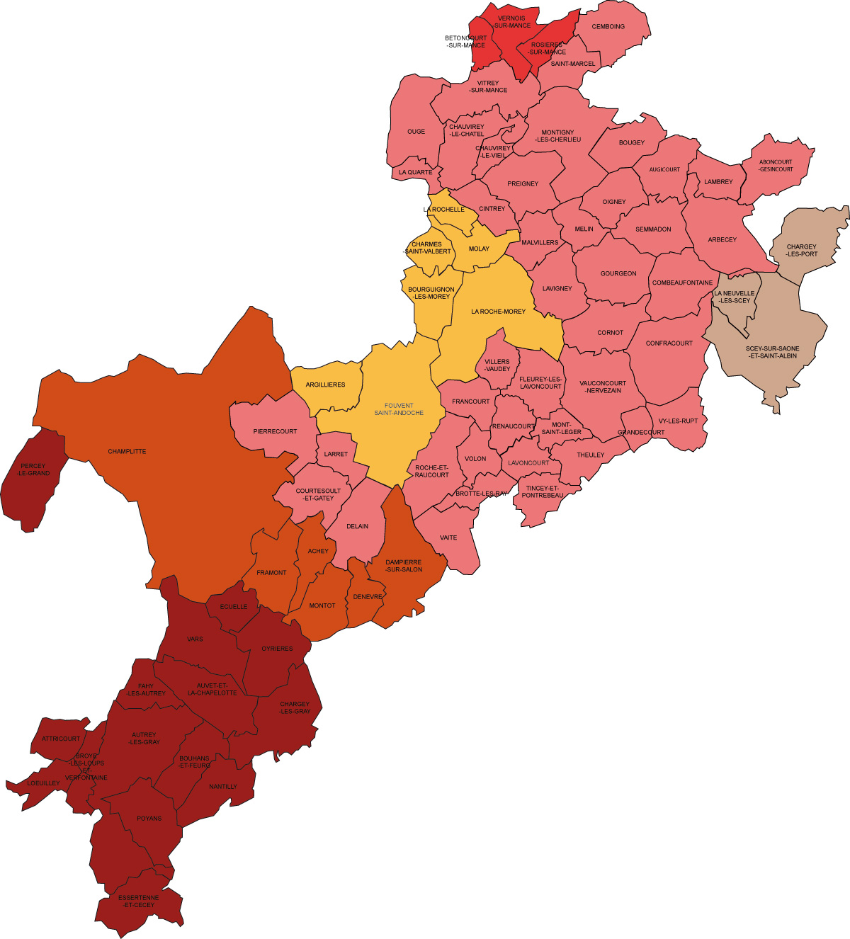 Carte : Le plateau calcaire de l'ouest