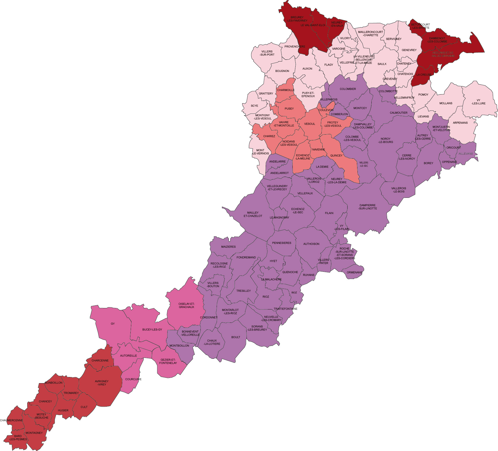 Carte : Les plateaux calcaires centraux