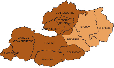 Carte : Le dôme sous-vosgien