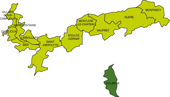 Carte : Les gorges du Doubs