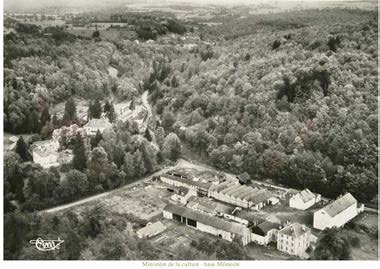 Aillevillers (70), vue a&eacute;rienne du site des forges