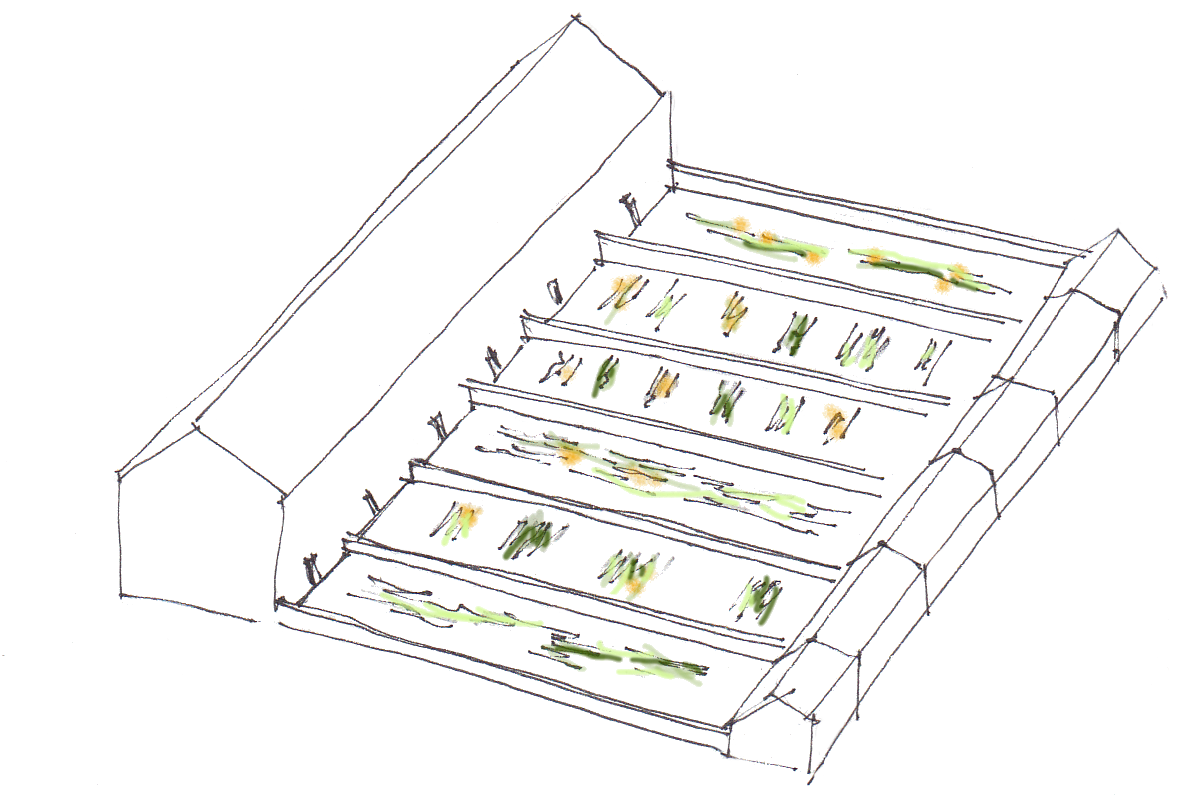 Le jardin potager, le bûcher, 2017, CAUE25