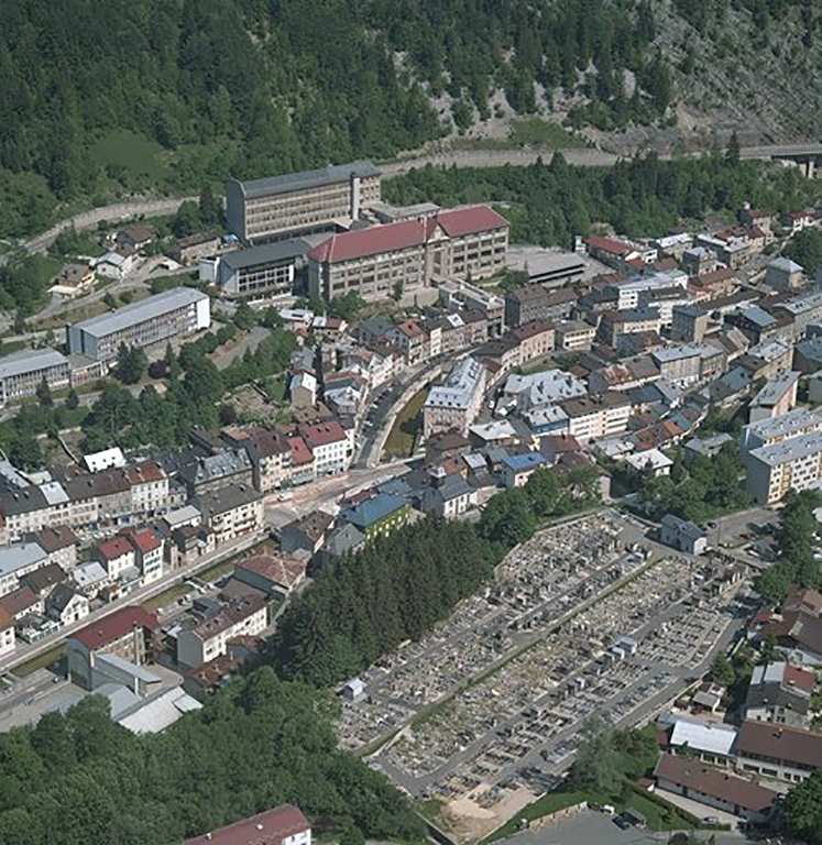 Vue aérienne Lycée Victor-Bérard Morez (39)