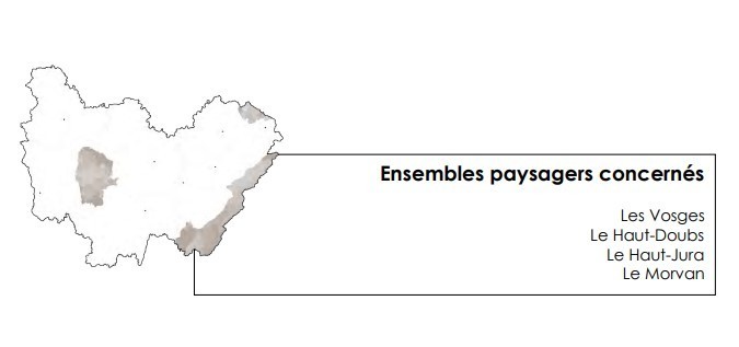 Localisation Paysages Montagnes en BFC - DREAL BFC 2019