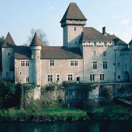 Château de Cléron (Doubs)
Il se compose d'un corp de bâtiment rectangulaire cantonné de trois tours circulaires et d'une tour polygonale. C'est un édifice de plan quadrangulaire cantonné de tours . L'intérieur conserve des plafonds à la française et une pièce décorée à la fin du 18 ème siècle - CLERON (25330)