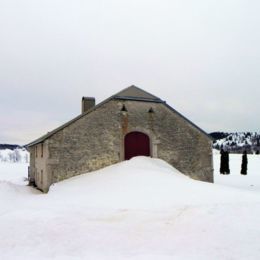 Levée de grange en pignon, mars 2013 caue 39 - LA PESSE (39370)