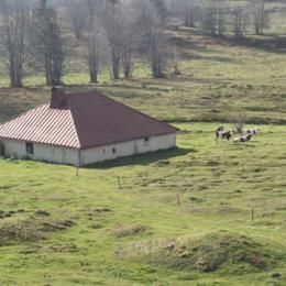 Lajoux, Jura, oct 2012 caue39. Le chalet d'alpage. Toiture 4 pans - LAJOUX (39310)