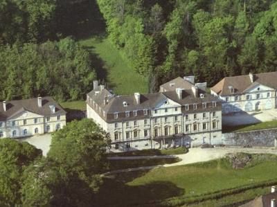 Le château résulte de l’aménagement d’un ancien couvent. Il s’impose par l’ampleur de ses proportions qui reprennent la même disposition symétrique des ouvertures par rapport à un fronton central ; au rez-de-chaussée l’agencement des arcades cintrées rythme la composition. - ARLAY (39140)