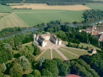 Le château et son parc, vue aérienne - RAY-SUR-SAONE (70130)