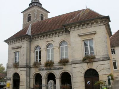 Cussey-sur-l'Ognon, Doubs, sept 2015 caue25 : mairie-lavoir - CUSSEY-SUR-L'OGNON (25870)