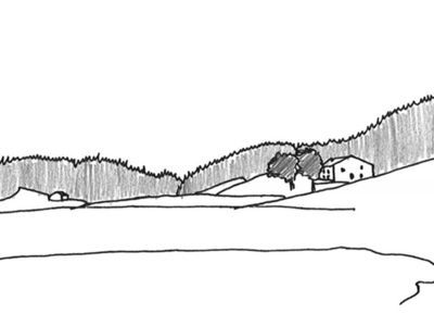 Bellecombe Haut-Jura : Habitat dispersé - Croquis caue39 2012 - BELLECOMBE (39310)