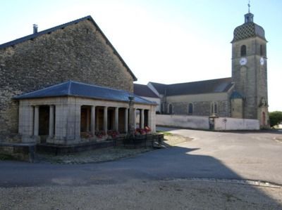 Mollans, Haute-Saône, oct 2016 caue70 : fontaine-lavoir, 1849, architecte Jean-Baptiste Colard - MOLLANS (70240)