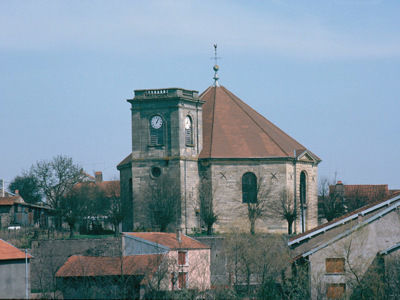Eglise Saint-Martin, datant de la fin du XVIIIème siècle. / photo P. Blandin 1992 Inventaire MH - BLONDEFONTAINE (70500)