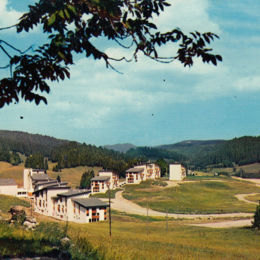 <p>Village vacances Station des Rousses (1967), vu du S, Lamoura 39, (carte postale Delcampe date inconnue ; caue39)</p> - LAMOURA (39310)