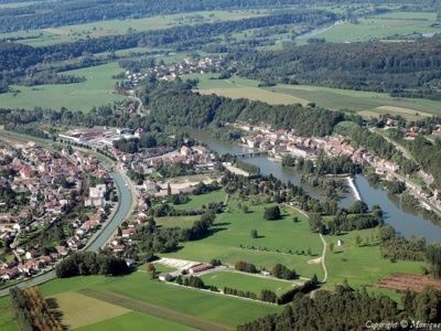 Lisle-sur-le-Doubs (25) vue aérienne / site implantation caue25 2015 - LIESLE (25440)