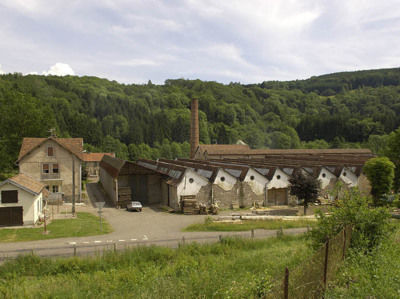 Usine de tissage, toiture en sheds (Société Cotonnière du Breuchin en 1927) - photo Patrimoine en BFC 2005, notice Dossier IA70000114 - CORRAVILLERS (70310)